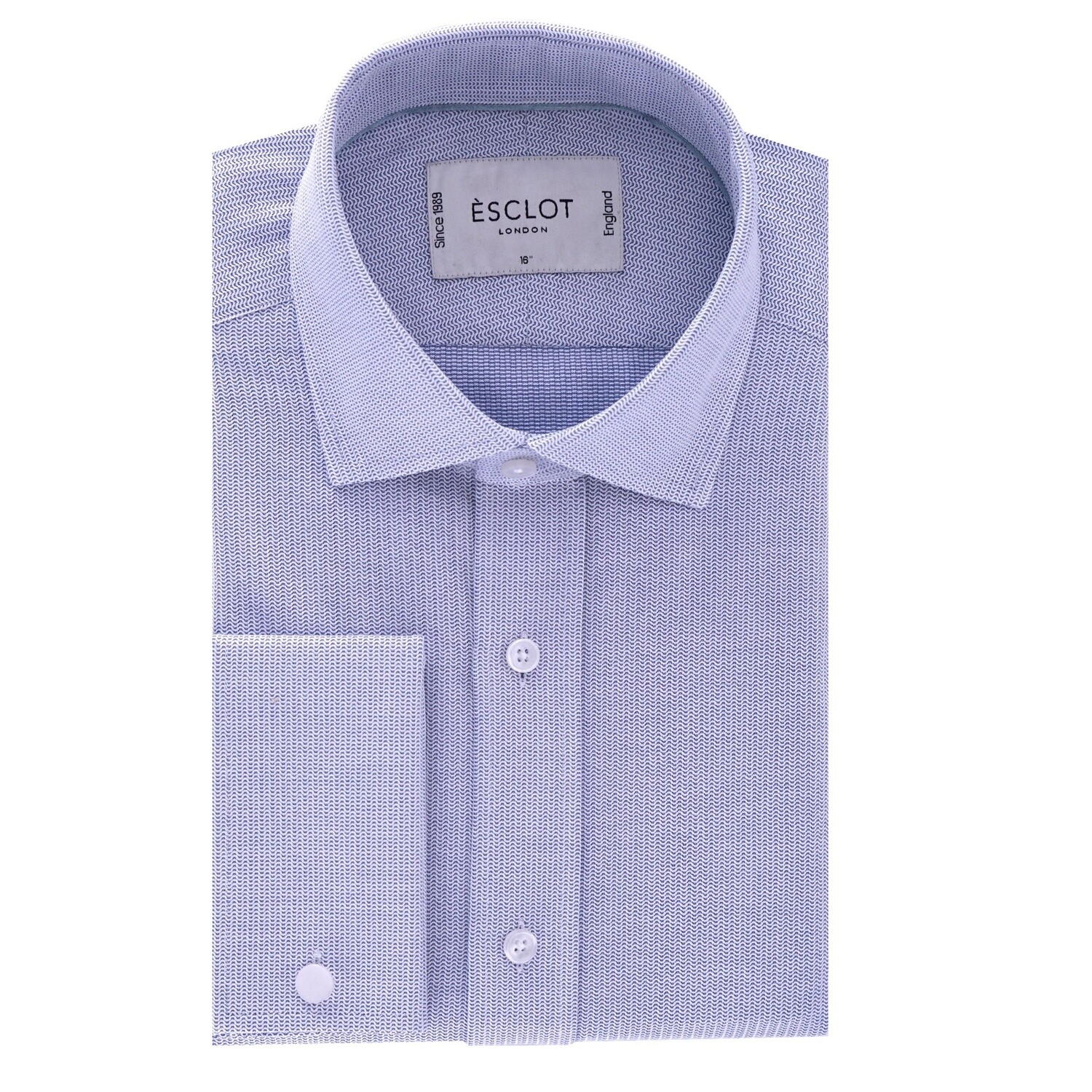 Light Blue Herringbone Shirt