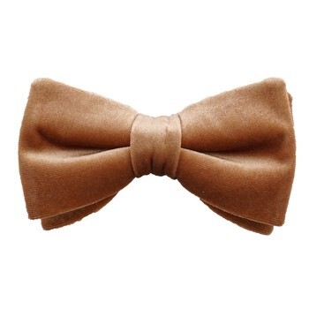 Mustard Velvet Classic Bow Tie