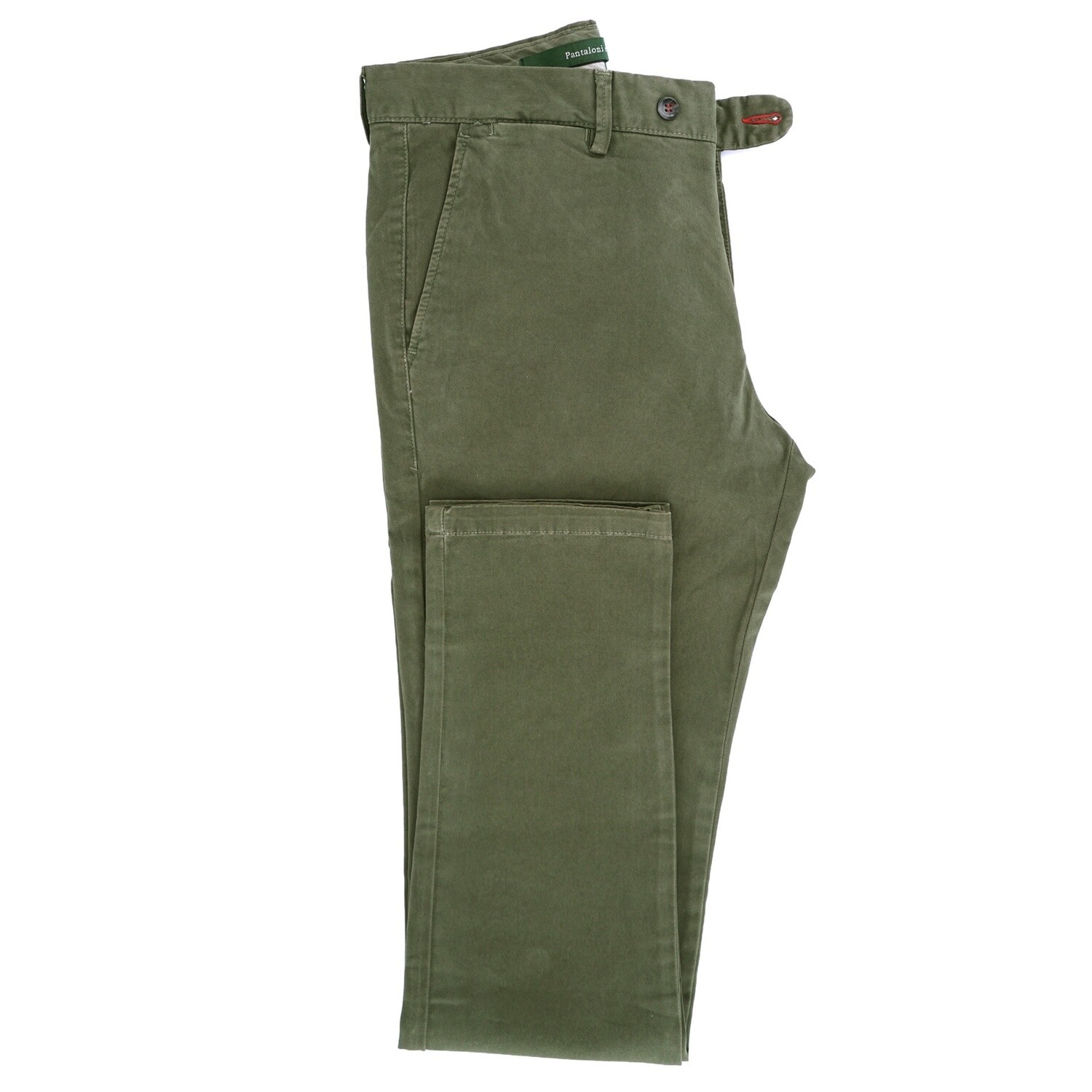 Green Twill Casual Chino