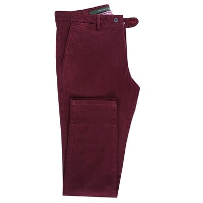 Burgundy Twill Casual Chino