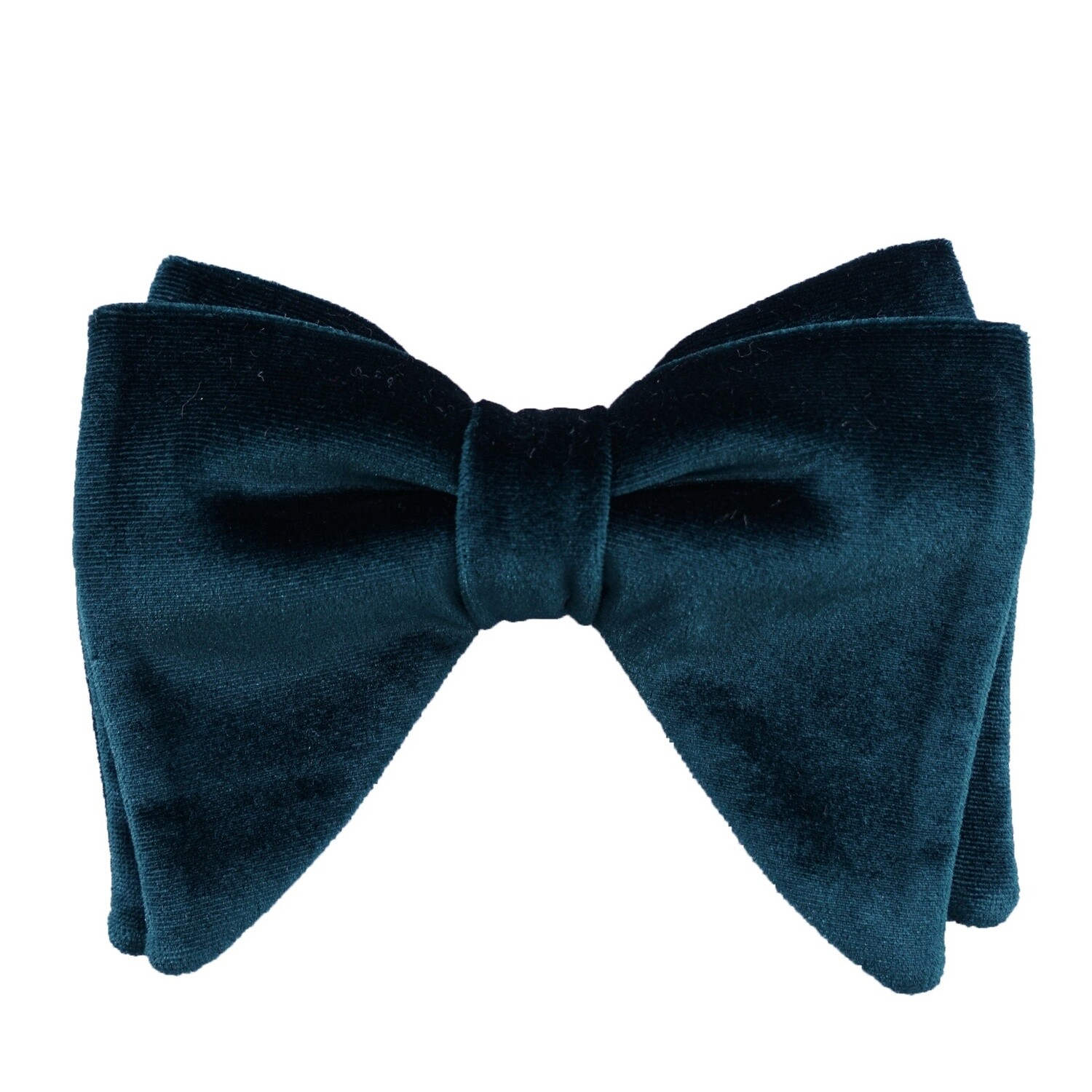 Green Velvet Long Bow Tie