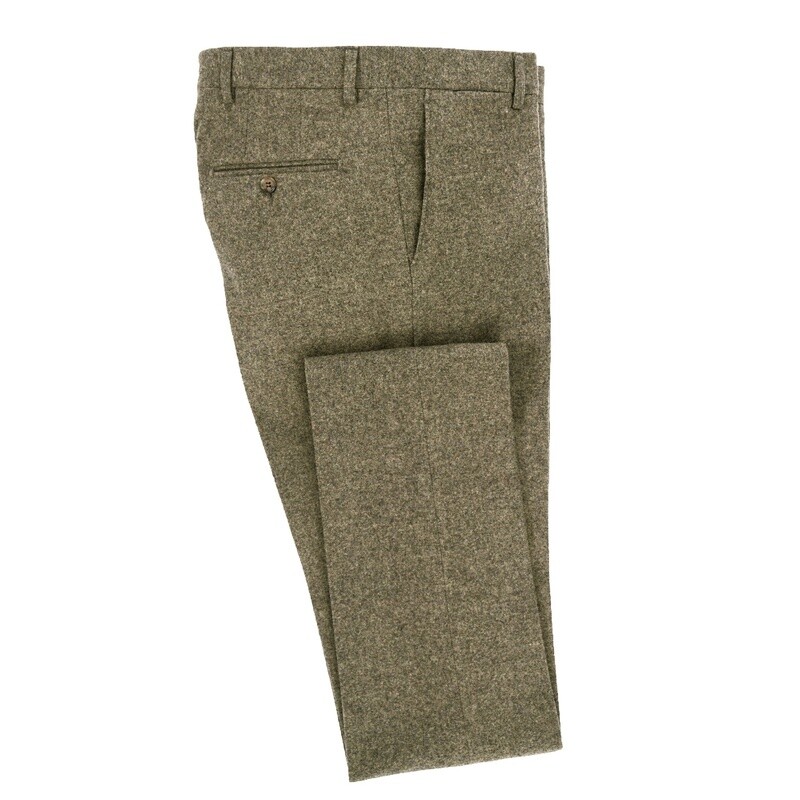 Green 3Pc Flannel Suit Trouser