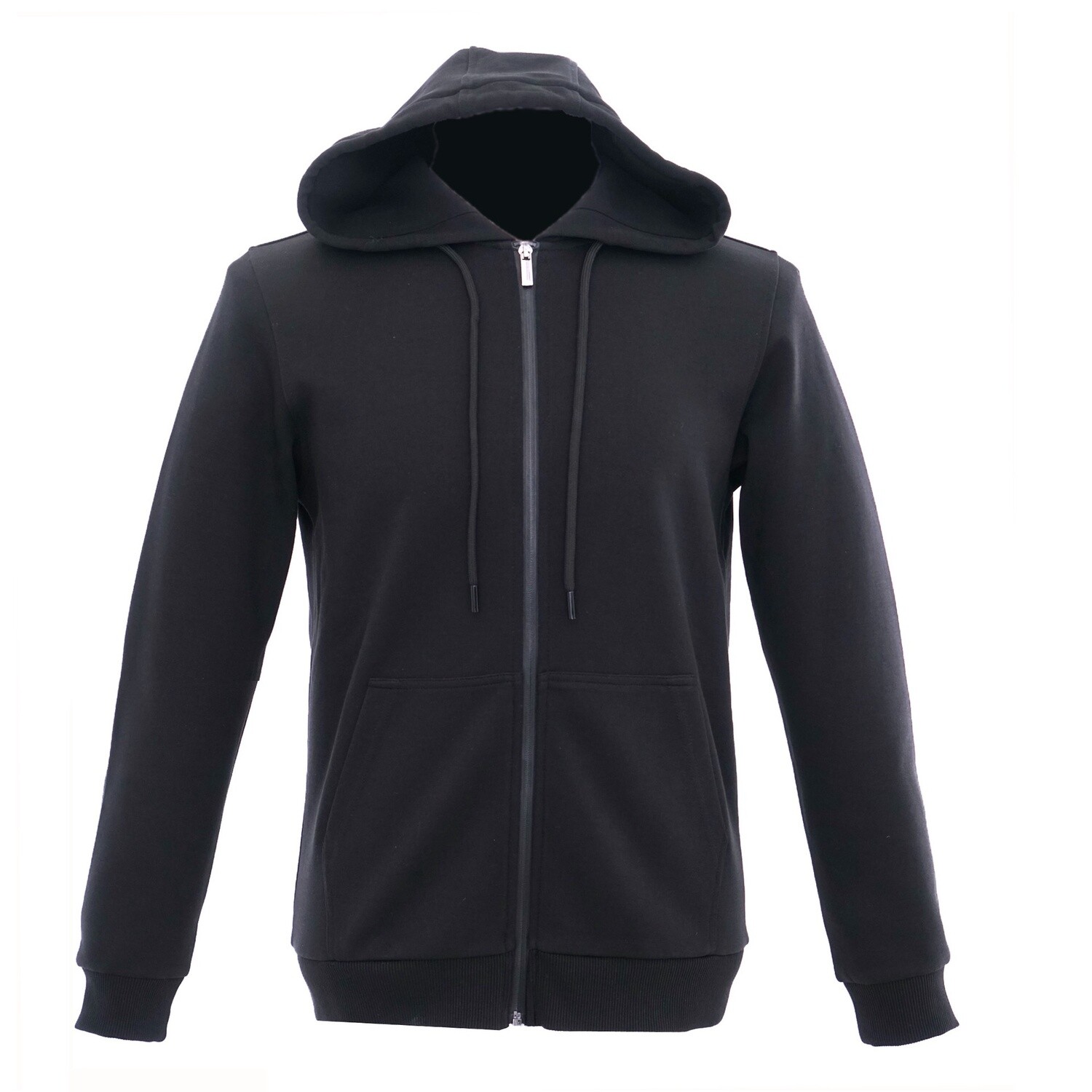 Black Hooded 2Pc Tracksuit Jacket