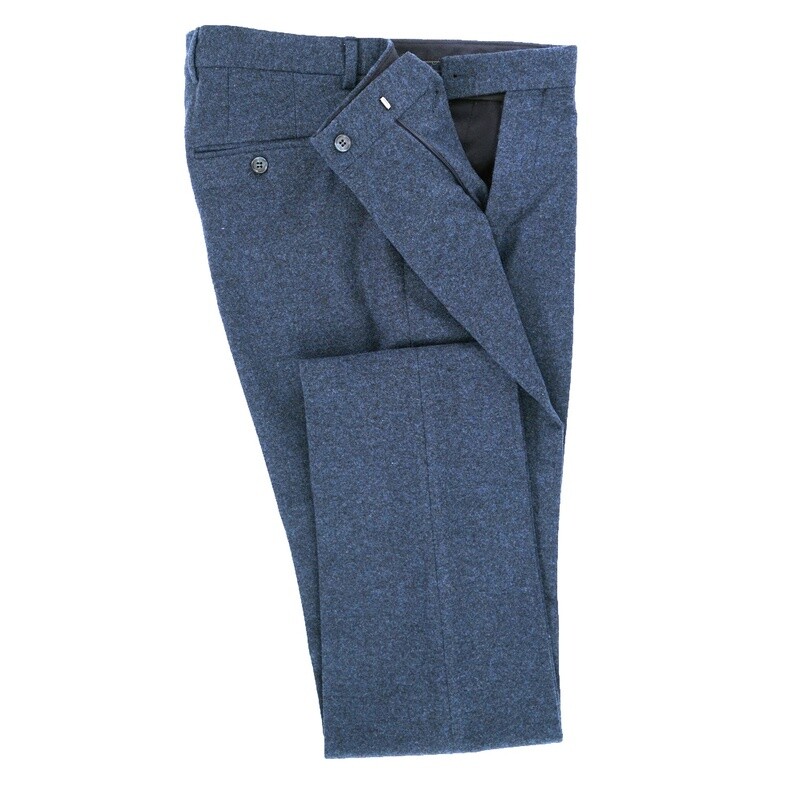 Blue 3Pc Flannel Suit Trouser