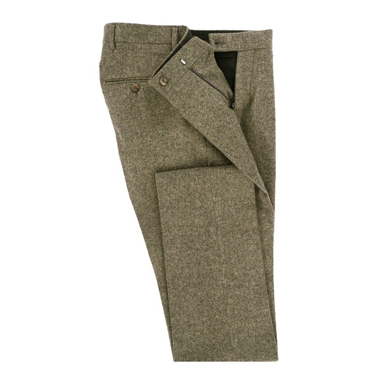 Green 3Pc Flannel Suit Trouser