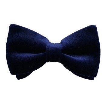 Navy Velvet Classic Bow Tie