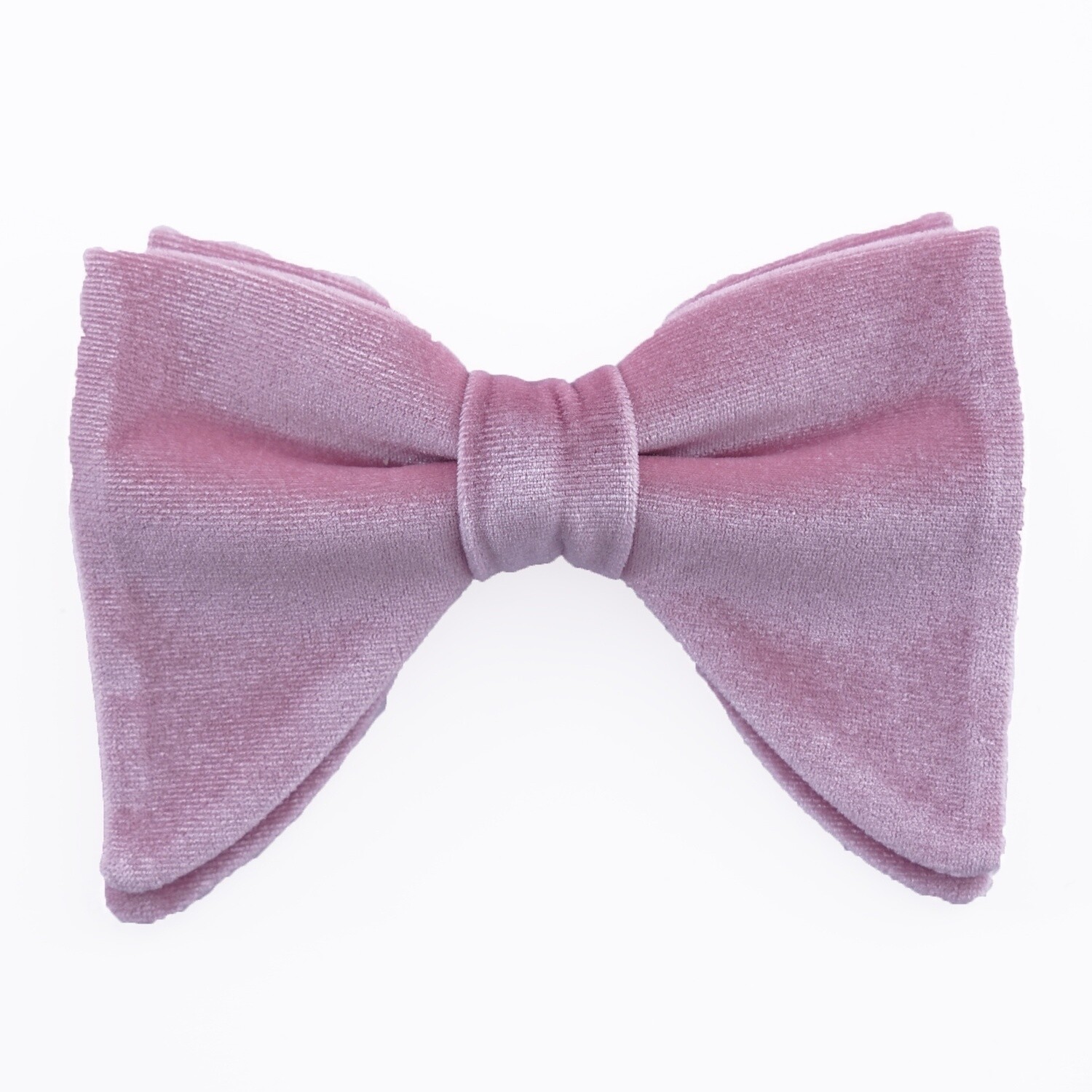 Pink Velvet Long Bow Tie