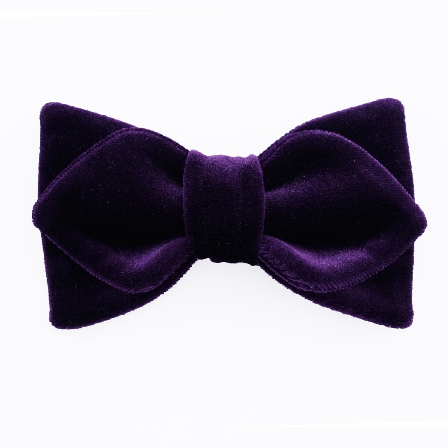 Purple Velvet Diamond Bow Tie