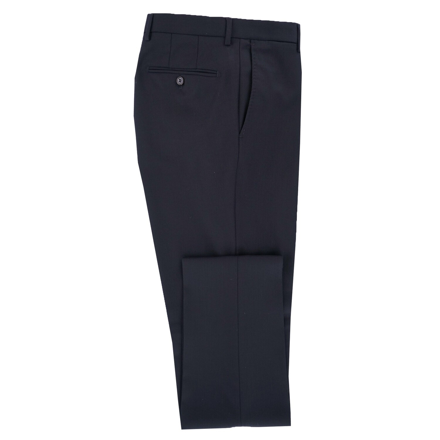 Navy Birdseye Suit Trousers
