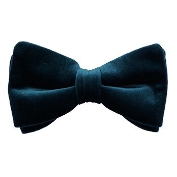 Green Velvet Classic Bow Tie