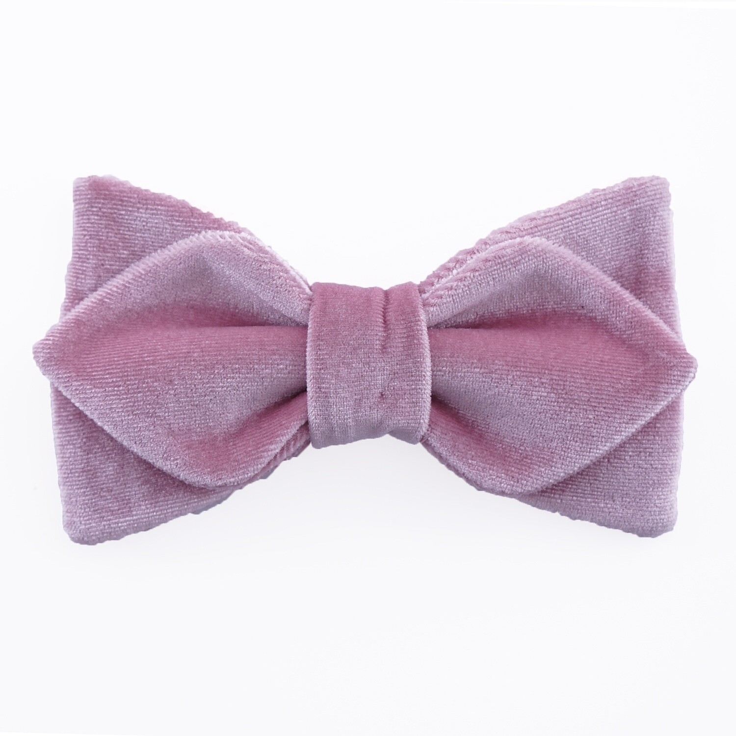 Pink Velvet Diamond Bow Tie