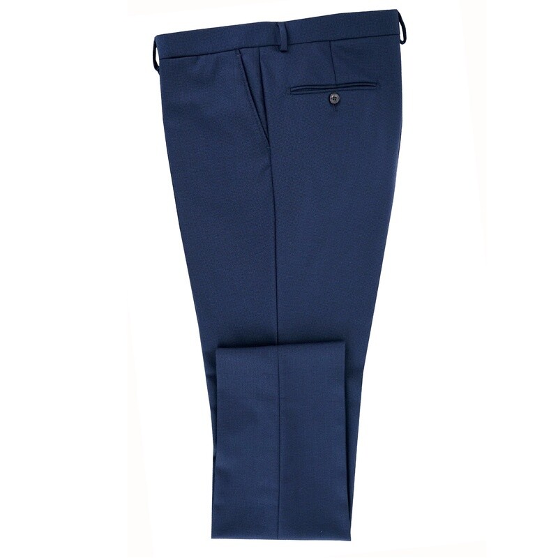 Navy Micro Check Notch Lapel Suit Trouser
