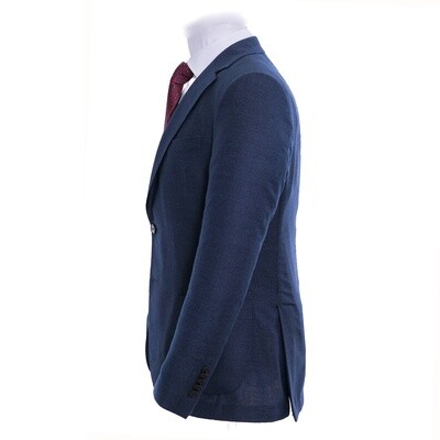 Royal Blue Patch Pocket Marzotto Suit Jacket