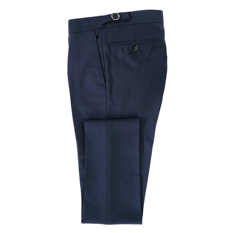 Royal Blue Shawl Lapel Scabal Suit Trousers