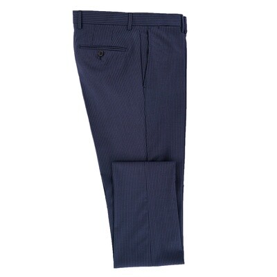 Blue Pinstripe Suit Trousers