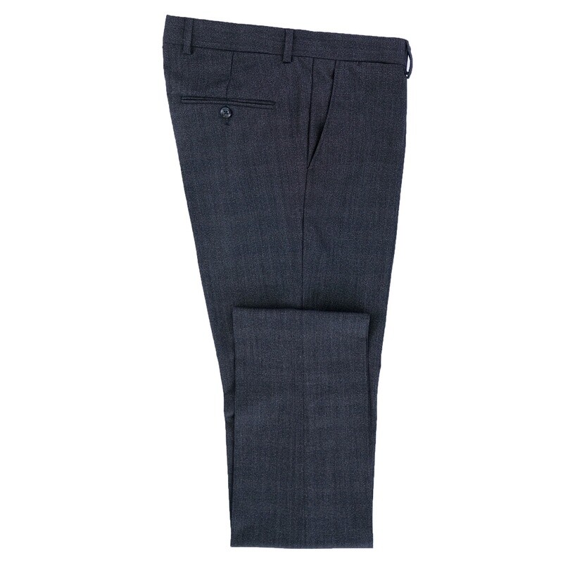 Dark Grey Check Marzotto Suit Trouser