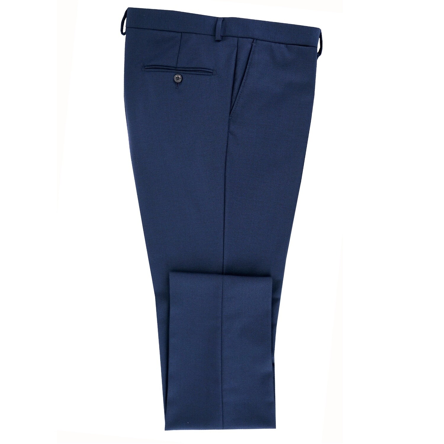 Navy Micro Check Notch Lapel Suit Trouser