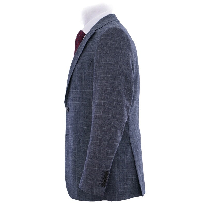 Steel Blue Pow Check Suit