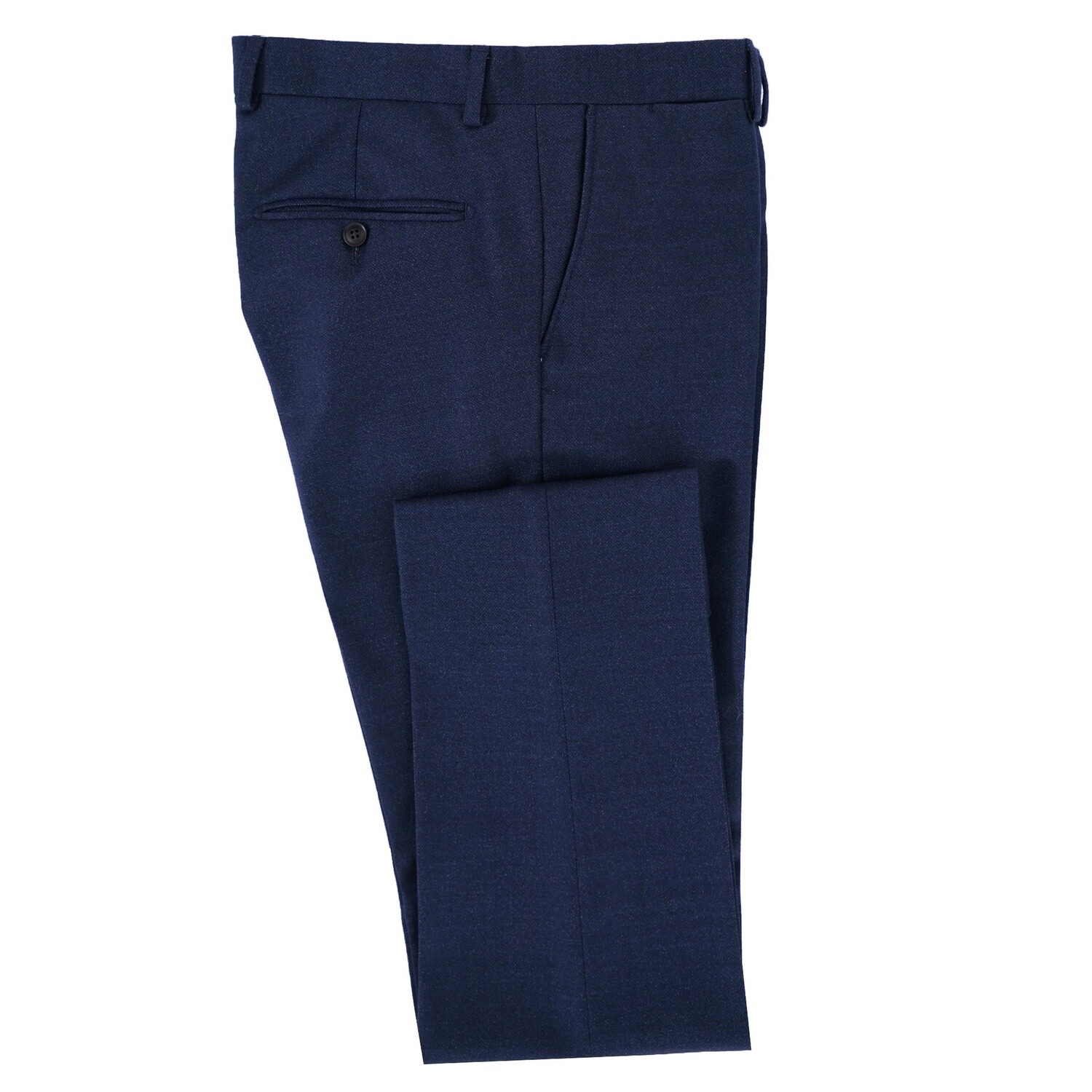Royal Blue Patch Pocket Marzotto Suit Trousers