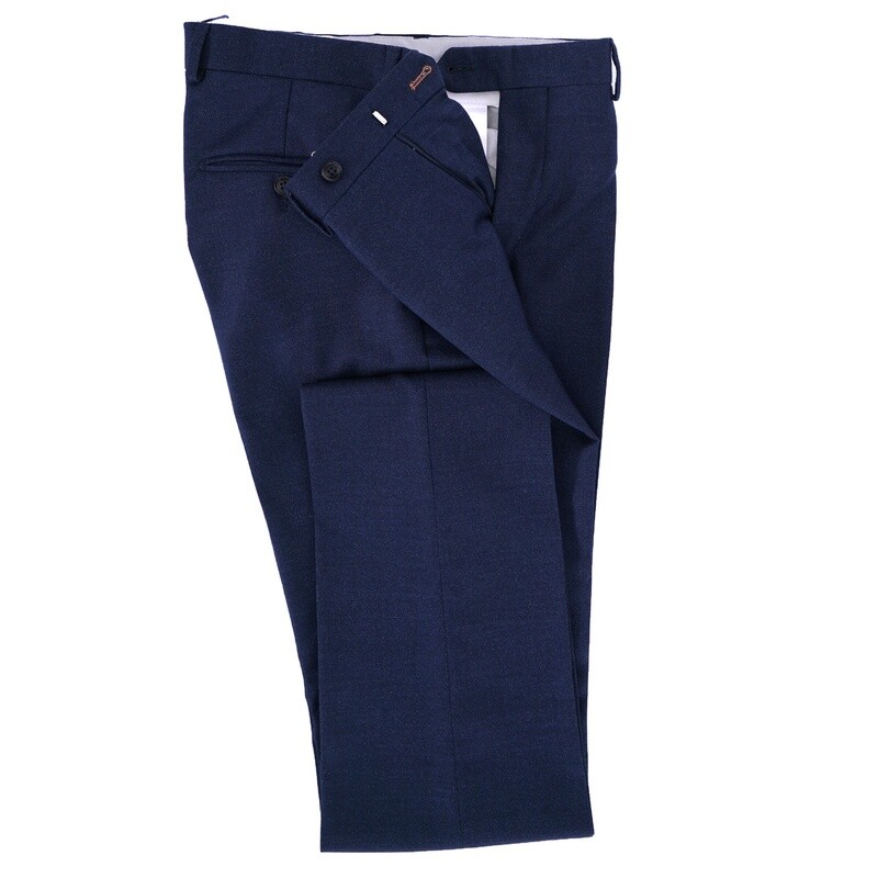 Royal Blue Patch Pocket Marzotto Suit Trousers