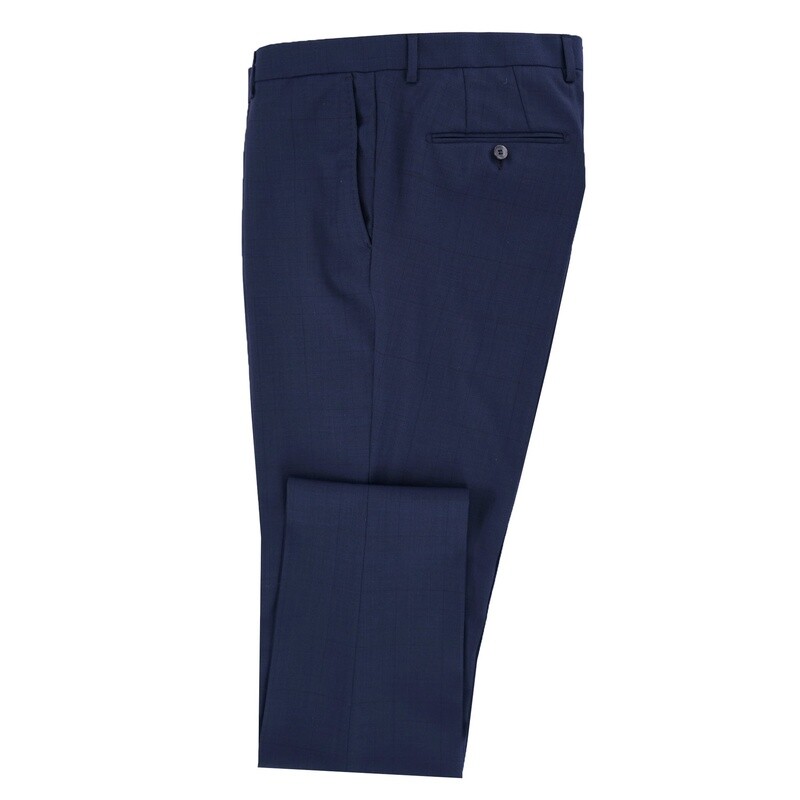 Blue Pow Check Suit Trouser New
