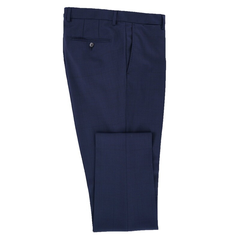 Blue Prince of Wales Check Suit Trouser New