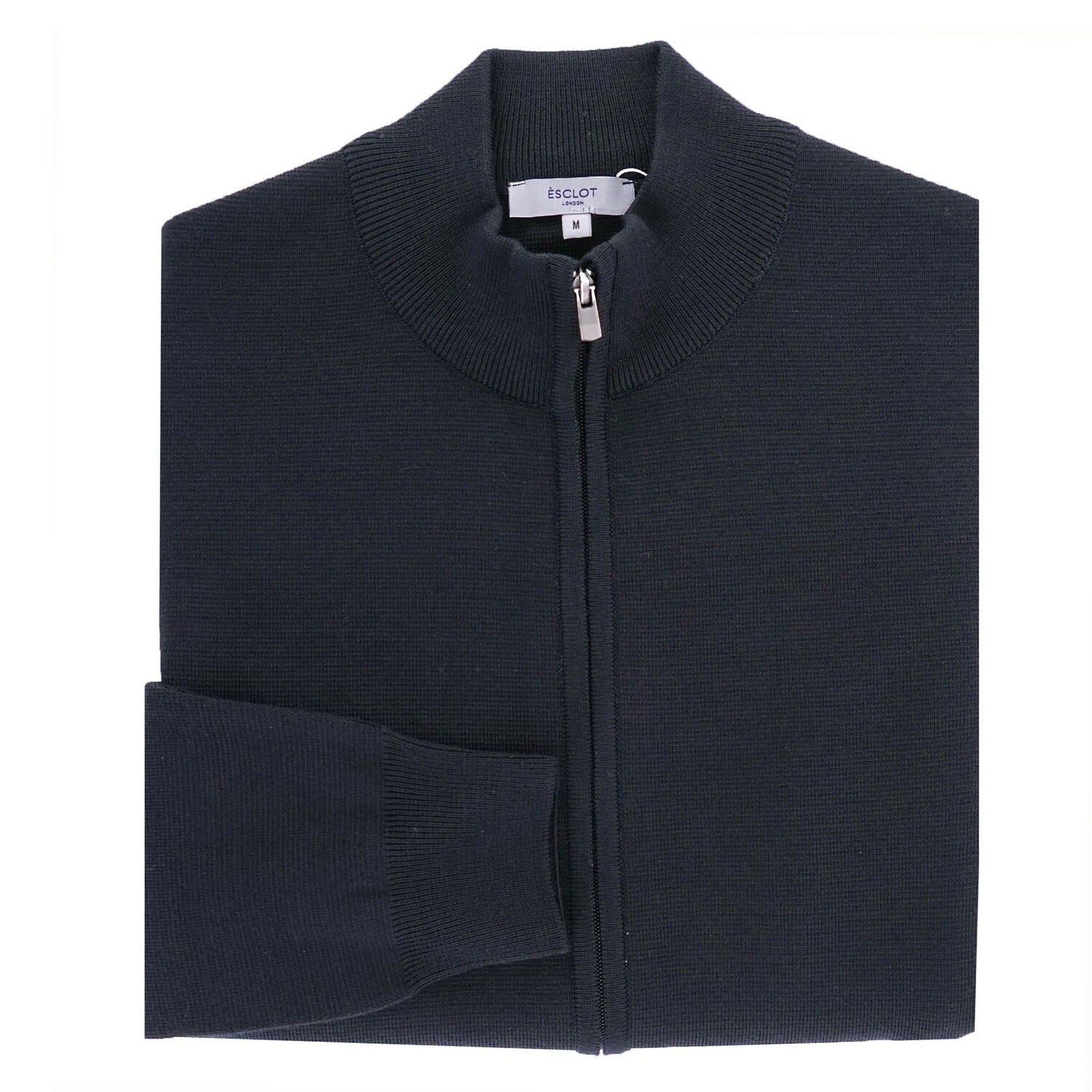 Navy Zip Up Cardigan
