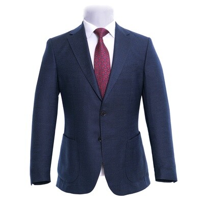 Royal Blue Patch Pocket Marzotto Suit Jacket