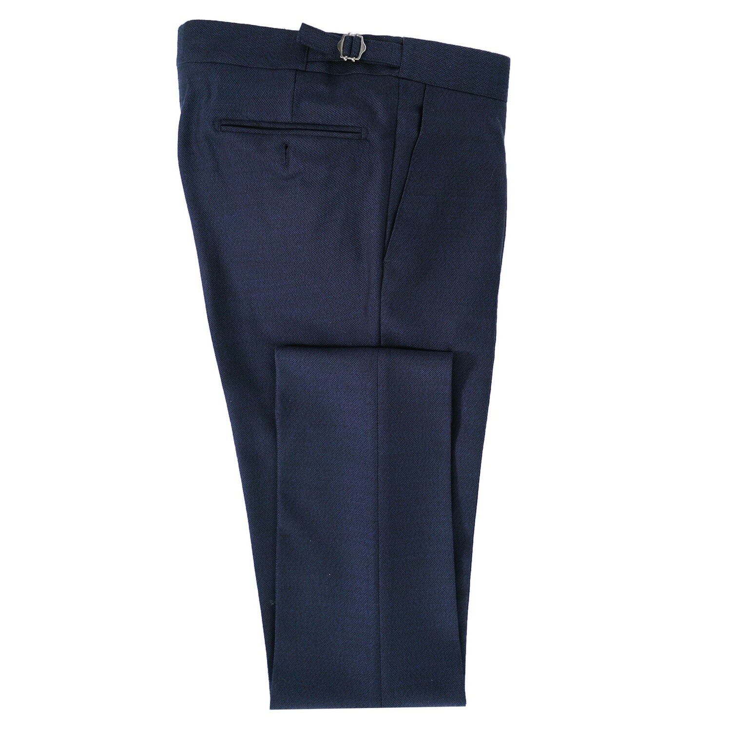 Royal Blue Shawl Lapel Scabal Suit Trousers
