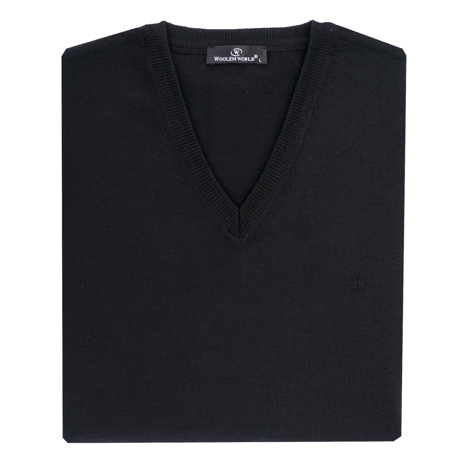 Black Sleeveless V-Neck