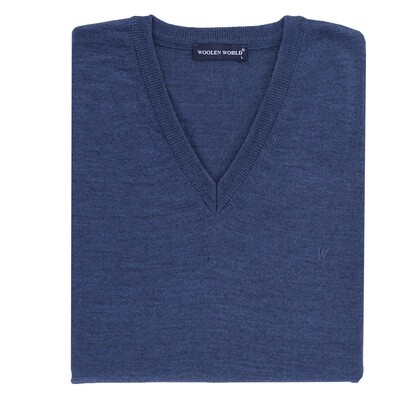 Petrol Blue Sleeveless V-Neck