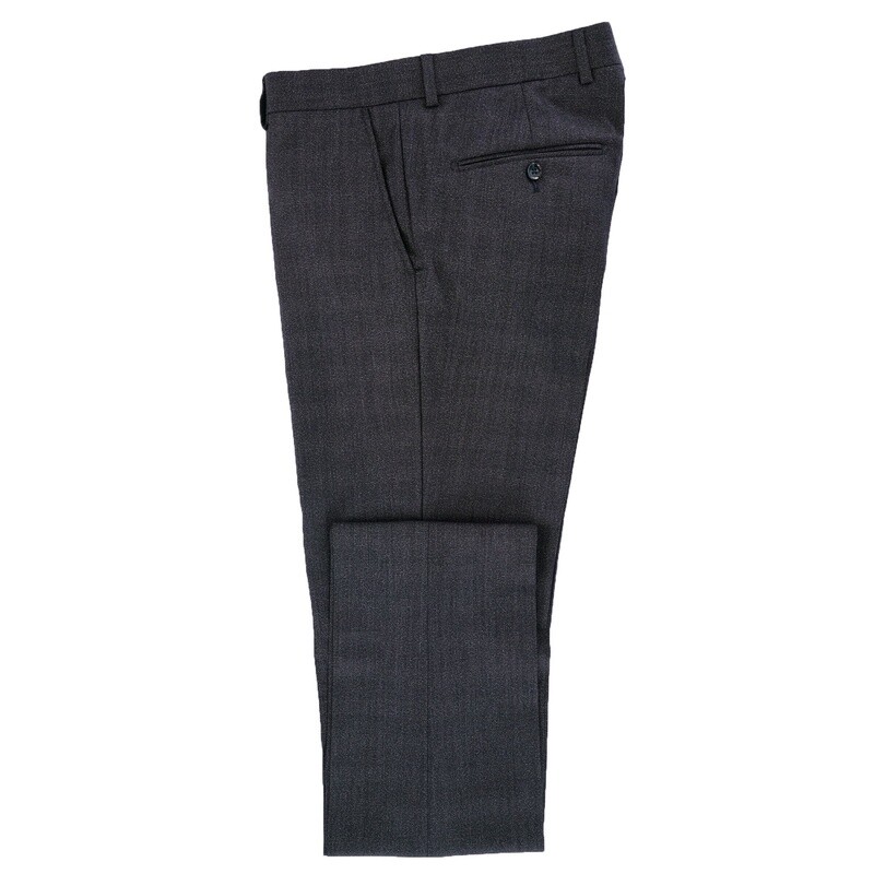 Dark Grey Check Marzotto Suit Trouser