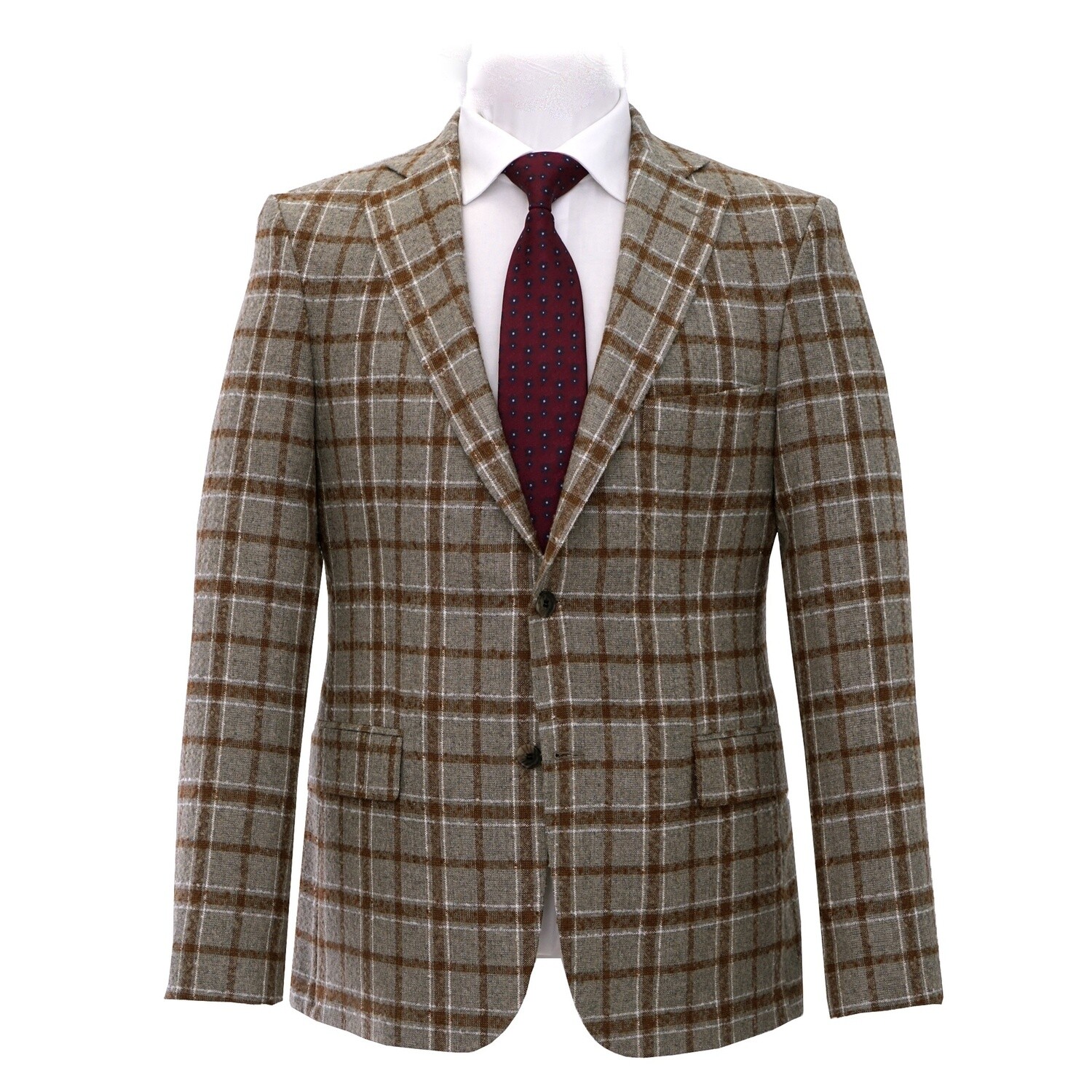 Beige Gold Check Jacket
