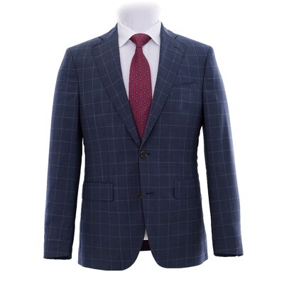 Navy Blue Check Suit