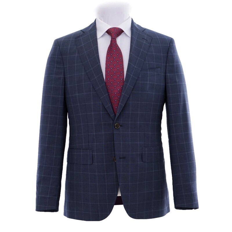 Navy Blue Check Suit