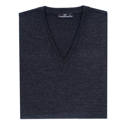 Charcoal Sleeveless V-Neck