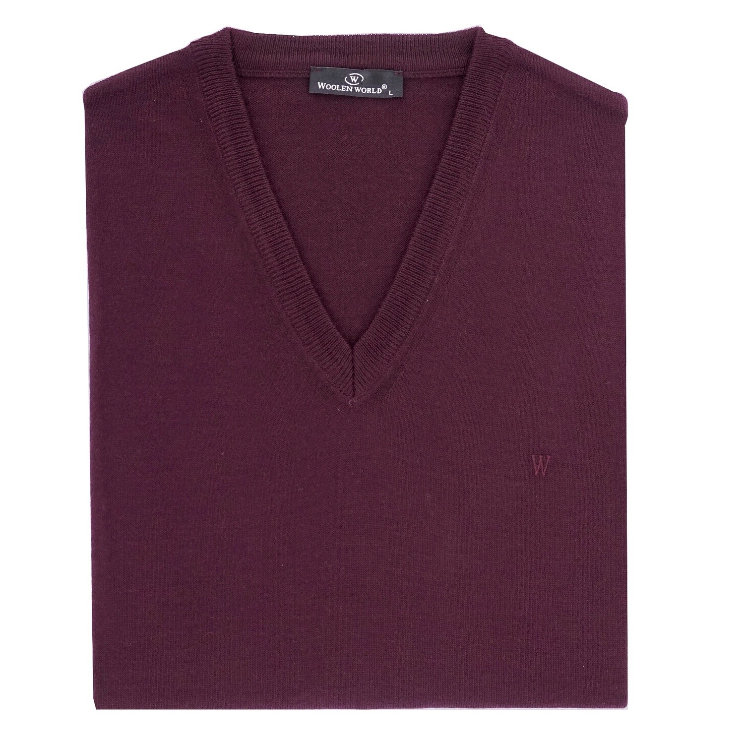 Burgundy Sleeveless V-Neck