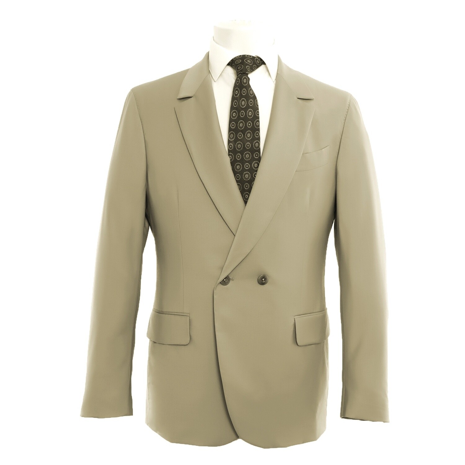 Beige Double-Breasted Jacket