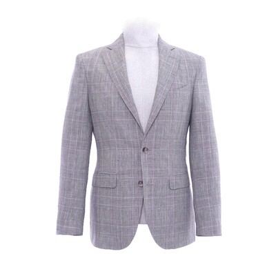 Grey Multi-Pattern Check Suit
