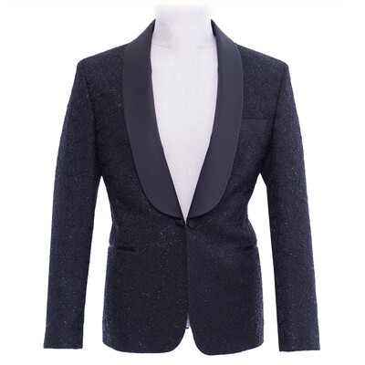 Black Crystal Tuxedo Jacket
