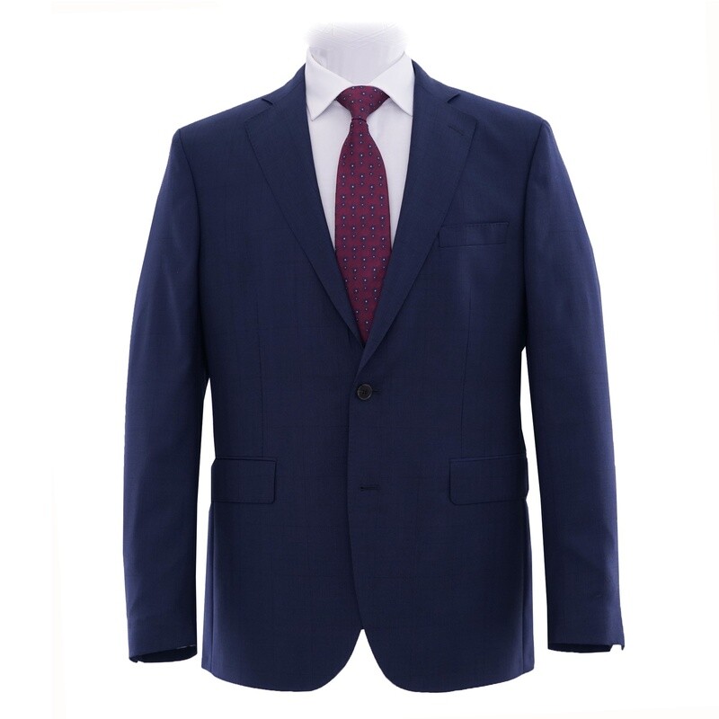 Blue Prince of Wales Check Suit Jacket New