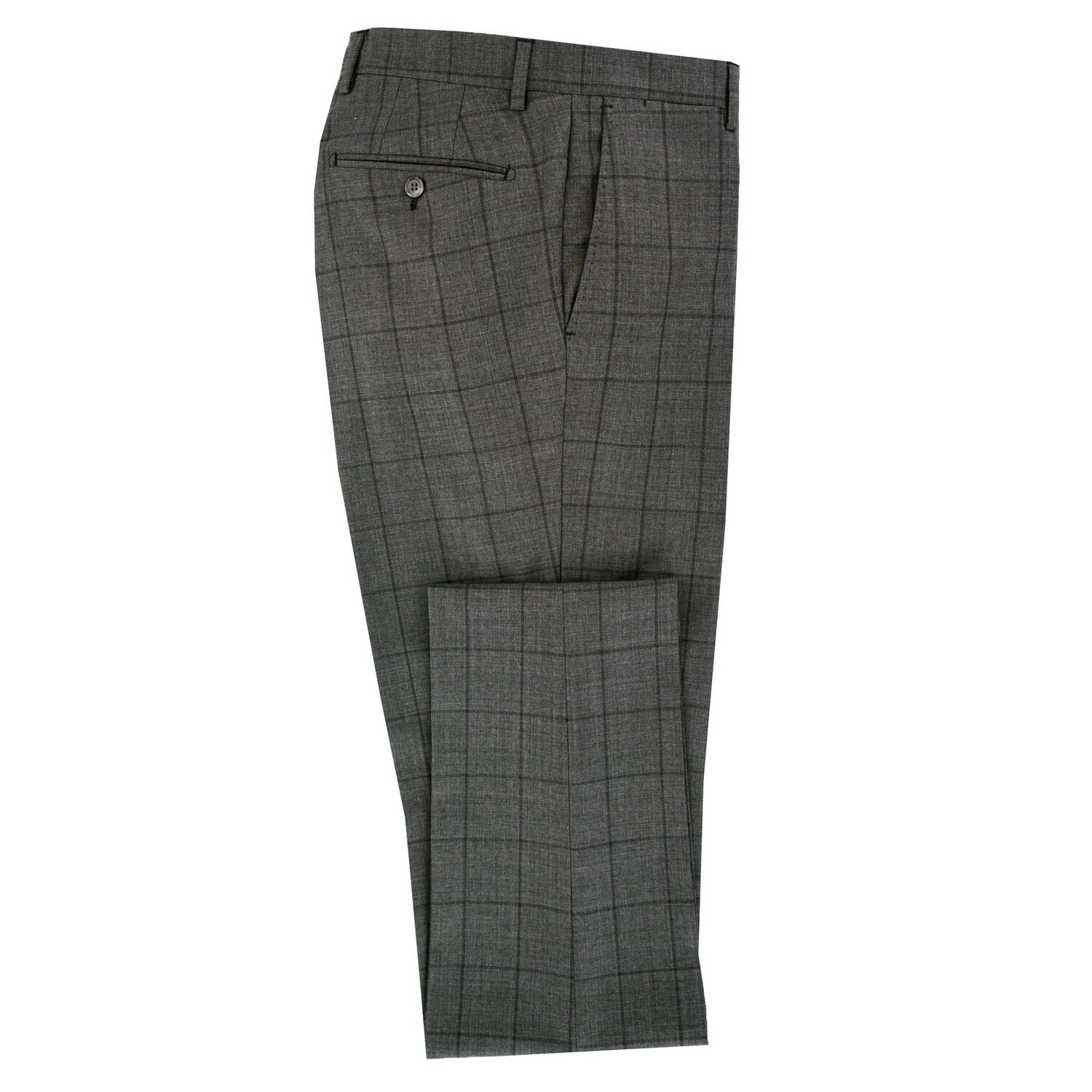 Charcoal Check Suit Trouser