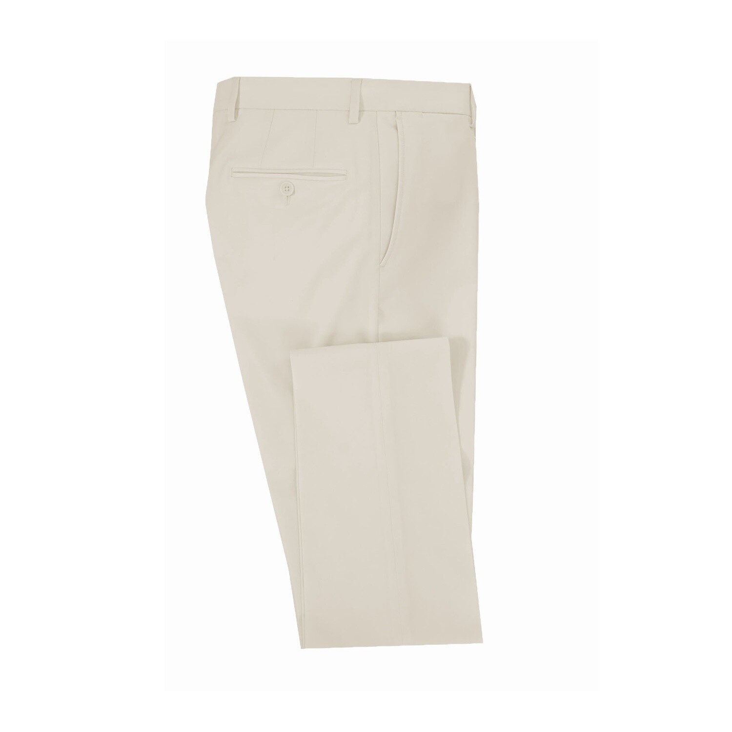 White Peak Lapel Suit Trousers