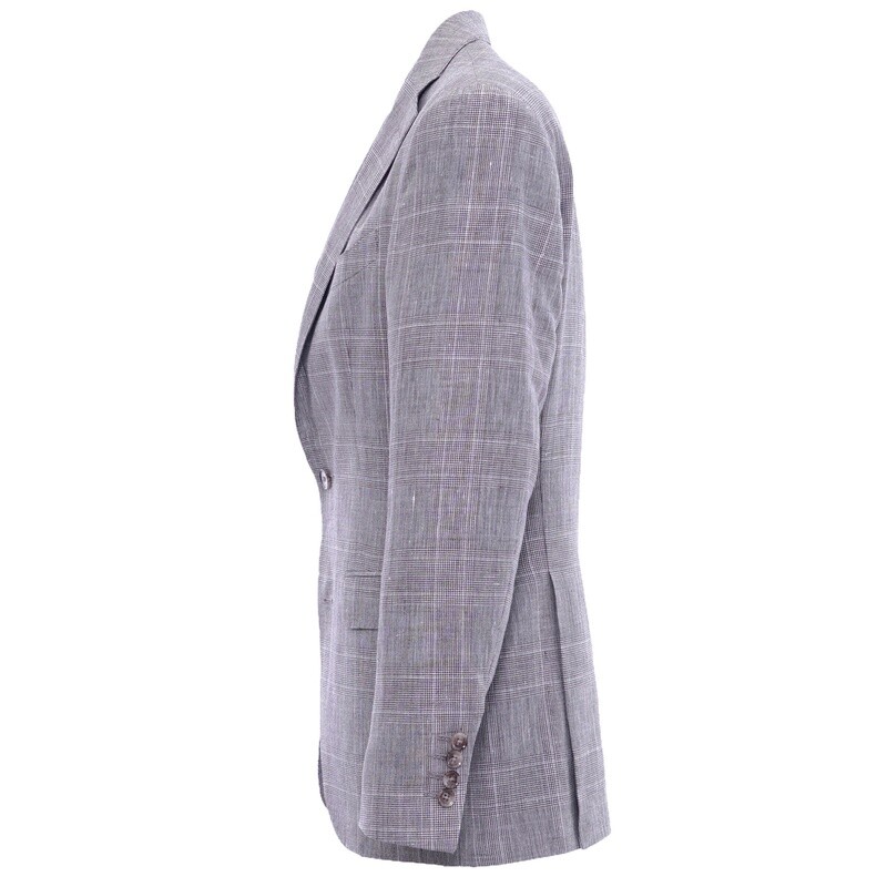 Grey Multi-Pattern Check Suit
