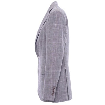 Grey Multi-Pattern Check Suit
