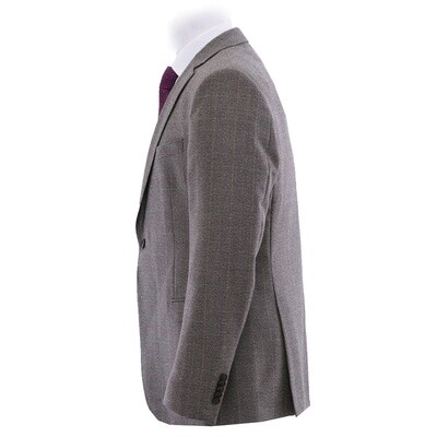 Grey Houndstooth Multicolour Check Suit Jacket