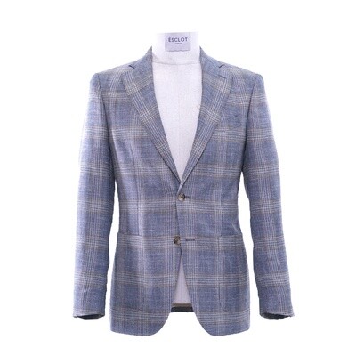 Blue Brown Wide Check Jacket