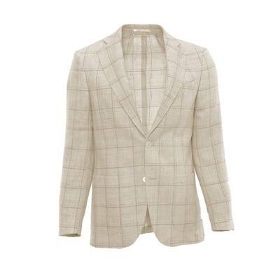 White Purple Check Suit