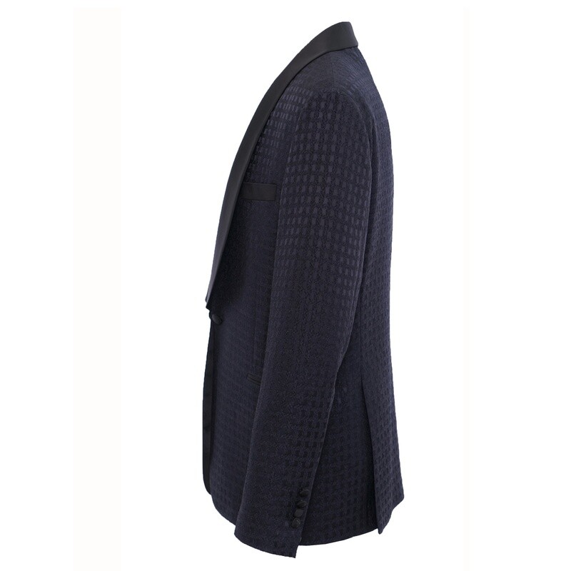 Blue Square Tuxedo Jacket
