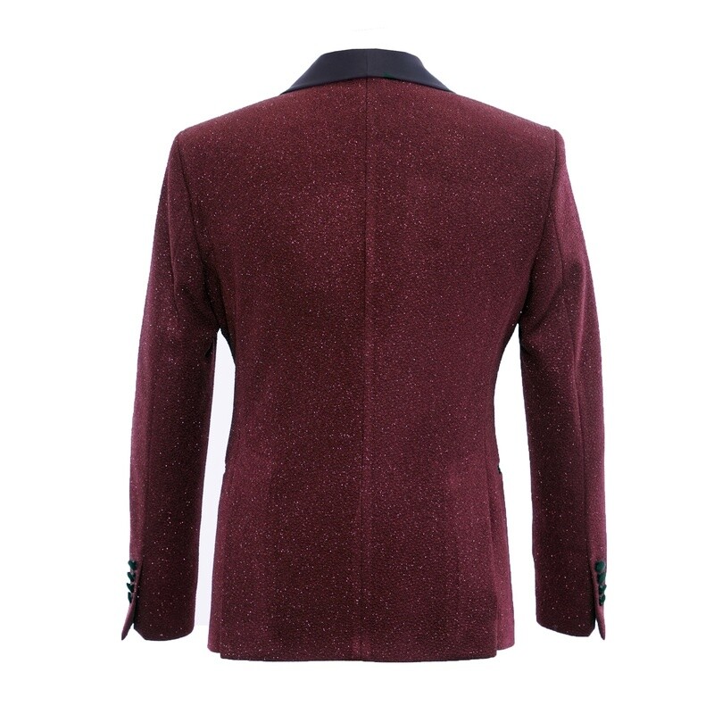 Red Shiny Tuxedo Jacket